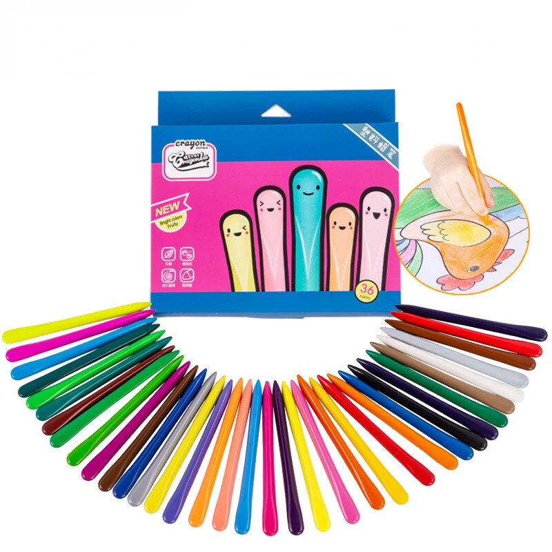 6/12/24/36 de creioane colorate triunghiulare, pixuri de colorat sigure, non-toxice, comestibile pentru studenți, copii, copii, creioane ștersabile, jucării, cadou