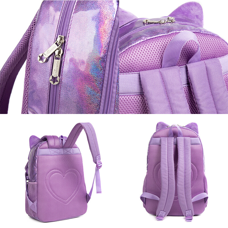 НОВИ 3бр. Детски раници за момичета 17" ученическа чанта с кутия за обяд Ученическа раница за момичета Комплект Сладка чанта за книги за детска градина