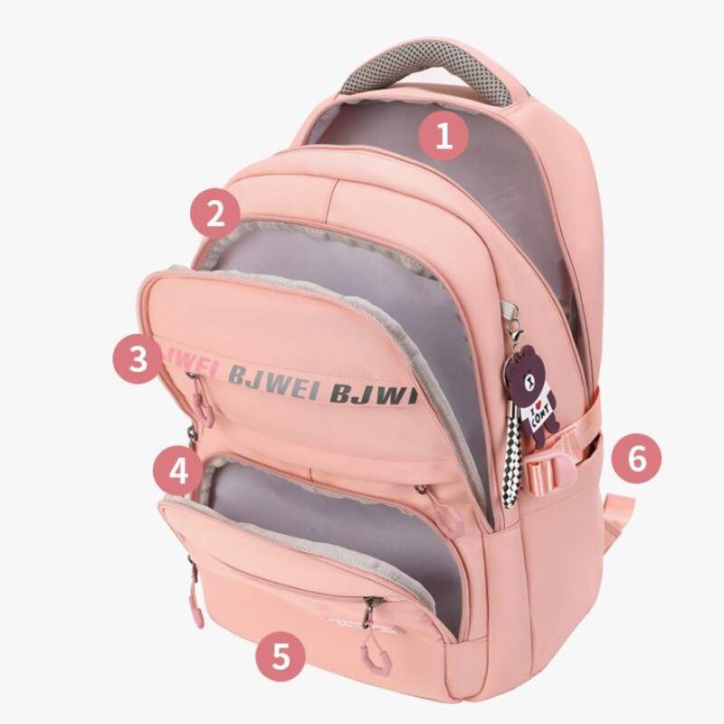 Rucsac pentru școală elementară pentru fete Genți de școală ușoare, de capacitate mare, pentru elevi cu vârsta între 6-12 ani, perfecte pentru călătorii zilnice
