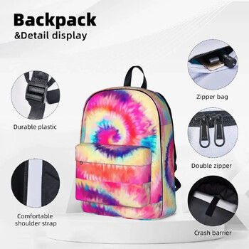 Tie Dye Backpack Σακίδια πλάτης μεγάλης χωρητικότητας Τσάντα μαθητικού βιβλίου Τσάντα ώμου Laptop σακίδιο μόδας Σχολική τσάντα σακίδιο ταξιδιού