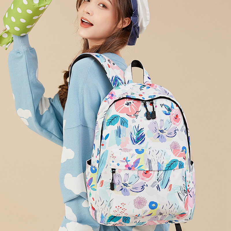 Modni najlonski ruksak Ženska ruksak s motivom cvijeća Torba na rame Nova školska torba za tinejdžerice Ženska školska ruksak