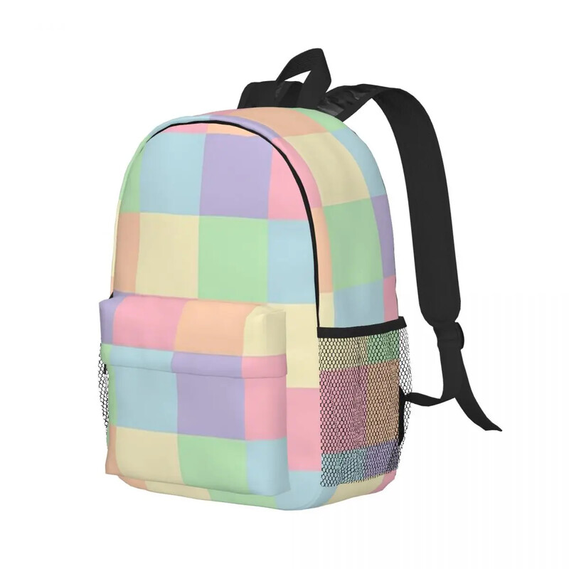 Ükssarvik pastelne vikerkaare malelaua mustriga seljakotid teismeliste raamatukott Vabaaja laste koolikotid reisi seljakott Õlakott