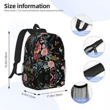 Midnight Floral Backpacks Αγόρια Κορίτσια Bookbag Μόδα Παιδικά Σχολικά Τσάντες Ταξιδιωτικό σακίδιο πλάτης Τσάντα ώμου μεγάλης χωρητικότητας