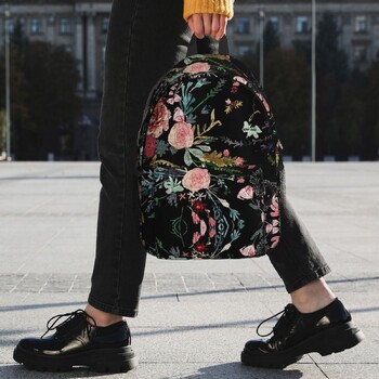 Midnight Floral Backpacks Αγόρια Κορίτσια Bookbag Μόδα Παιδικά Σχολικά Τσάντες Ταξιδιωτικό σακίδιο πλάτης Τσάντα ώμου μεγάλης χωρητικότητας