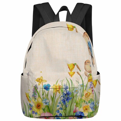 Vintage Iris Butterfly ρουστίκ σχολικές τσάντες πλάτης για εφήβους, κορίτσια, μαθητές, τσάντα φορητού υπολογιστή Γυναικεία casual ταξιδιωτικό σακίδιο