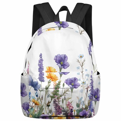 Vintage Iris Butterfly ρουστίκ σχολικές τσάντες πλάτης για εφήβους, κορίτσια, μαθητές, τσάντα φορητού υπολογιστή Γυναικεία casual ταξιδιωτικό σακίδιο