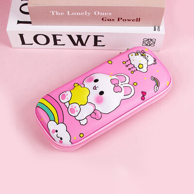 3D Cartoon Kawaii pliiatsikarbid EVA pliiatsikotid Suure mahutavusega multifunktsionaalsed koolitarbed armsad pliiatsikarbid õpilastele