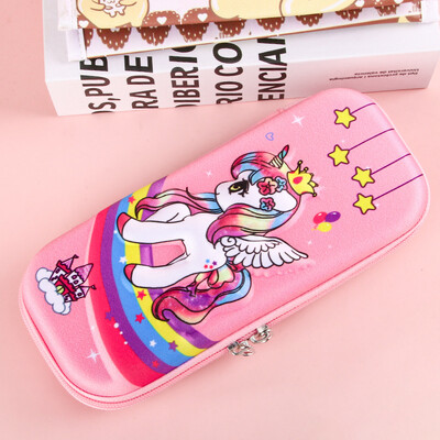 3D Cartoon Kawaii pliiatsikarbid EVA pliiatsikotid Suure mahutavusega multifunktsionaalsed koolitarbed armsad pliiatsikarbid õpilastele