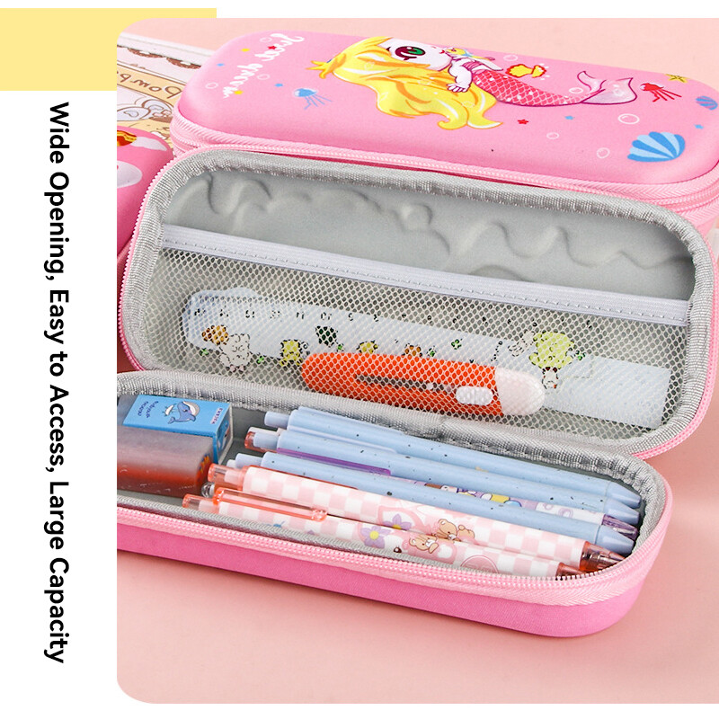 3D Cartoon Kawaii pliiatsikarbid EVA pliiatsikotid Suure mahutavusega multifunktsionaalsed koolitarbed armsad pliiatsikarbid õpilastele