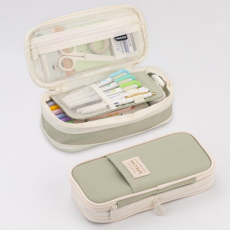 Trusa creativă Capacitate mare Straturi duble Certificare CPC Material sigur Carcasă școlară Husă Papetarie pentru fete