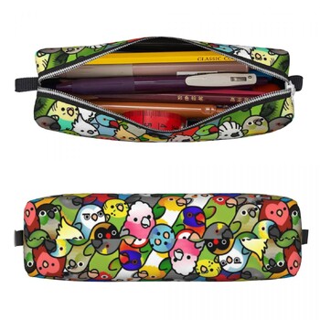 Cockatiel Bird Pencil Case Parrots Animal Pencilcases Μολυβοθήκη για κορίτσια Αγόρια Μεγάλη Τσάντα αποθήκευσης Αξεσουάρ με φερμουάρ γραφείου