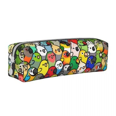 Cockatiel Ptica Pernica Papige Životinje Pernice Držač za olovke za djevojčice Dječaci Velika torba za pohranu Uredski dodaci s patentnim zatvaračem