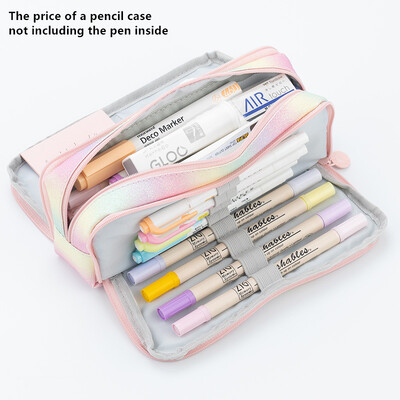 Suure mahutavusega pliiatsiümbris Kawaii armsad pliiatsiümbrised üliõpilaste pliiatsiümbrised, suured koolitarbed kirjatarbed pliiatsikotid pliiatsikotid