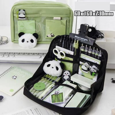 12 slāņu lielas ietilpības zīmuļu futrālis Izskatīgs daudzfunkcionāls klasifikācija Uzglabāšanas kancelejas piederumu uzglabāšanas soma 1 gab.