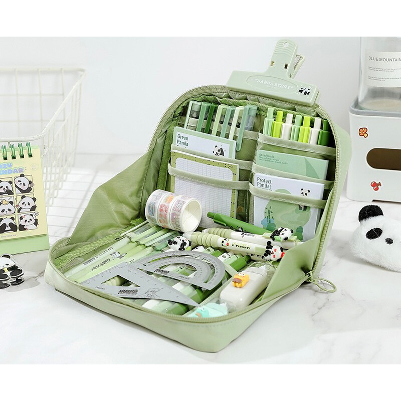 12 slāņu lielas ietilpības zīmuļu futrālis Izskatīgs daudzfunkcionāls klasifikācija Uzglabāšanas kancelejas piederumu uzglabāšanas soma 1 gab.