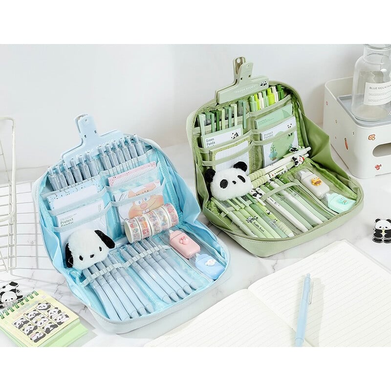 12 slāņu lielas ietilpības zīmuļu futrālis Izskatīgs daudzfunkcionāls klasifikācija Uzglabāšanas kancelejas piederumu uzglabāšanas soma 1 gab.