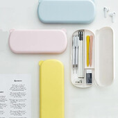 Suure mahutavusega pliiatsikott/õpilase plastikust pliiatsitase/mitmefunktsiooniline pliiatsitase