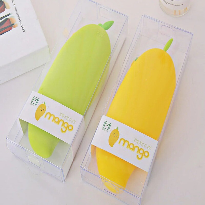Augstas kvalitātes zīmuļu futrālis Kawaii kancelejas preču simulācijas sērijas ūdensnecaurlaidīgs mango pildspalvu futrālis jauki skolas piederumi bērniem meitenēm, dāvana2024