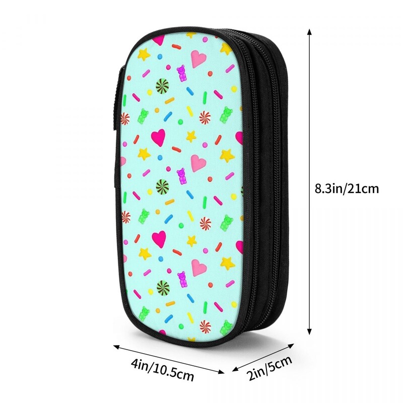 Vanellope VonSchweetz mustriga pliiatsikarbid Suure mahutavusega pliiatsikotid Pliiatsikarp Pliiatsikott poistele Tüdrukutele Õpilastele Kirjatarbed