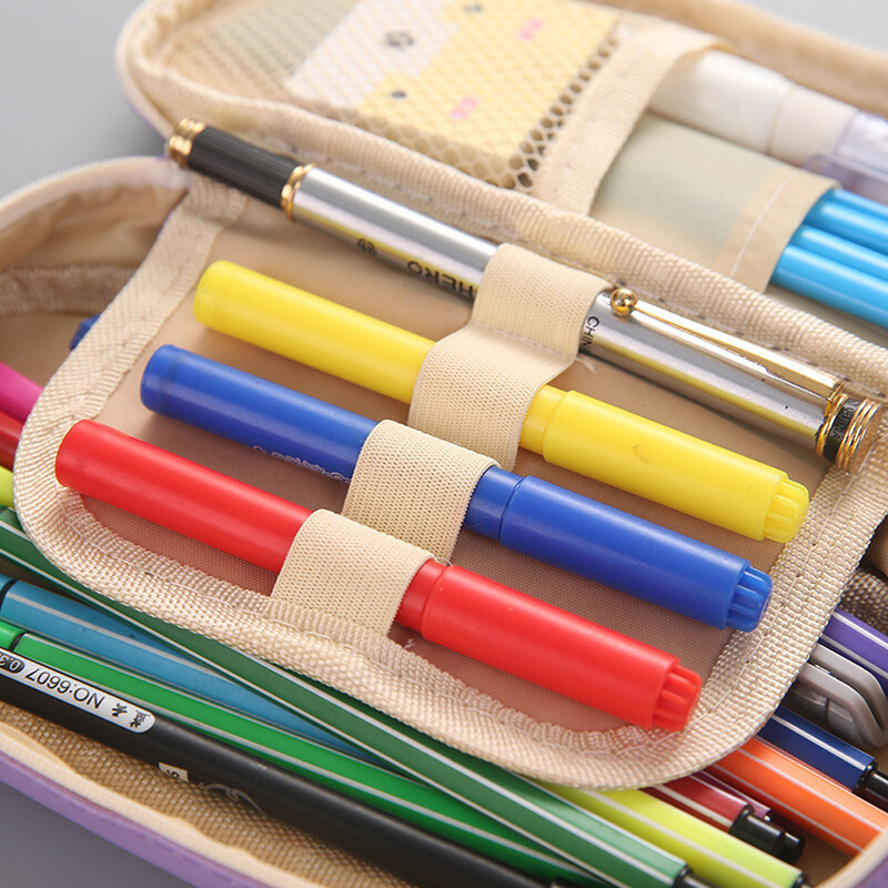 1 tk suure mahutavusega pliiatsikott Kawaii Flamingo PU suur tõmblukuga pliiatsikotid pliiatsiümbrised koolipliiatsid kott kirjatarvete karp