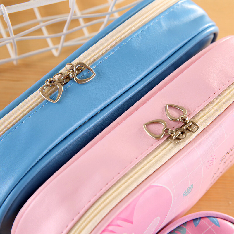 1 tk suure mahutavusega pliiatsikott Kawaii Flamingo PU suur tõmblukuga pliiatsikotid pliiatsiümbrised koolipliiatsid kott kirjatarvete karp