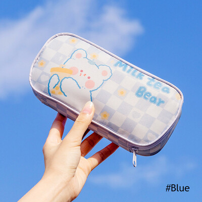 Шахматна дъска в корейски стил Пенал с голям капацитет Kawaii Rabbit Платнена чанта за моливи Ученическа кутия Калъф Канцеларски материали Ученически пособия