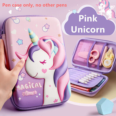 3D EVA еднорог сладък калъф за молив карикатура кутия за канцеларски материали момичета цветна кутия за моливи ученик калъф за химикалка ученически пособия подаръци калъф за ipad