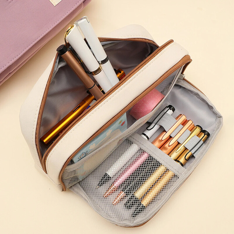 Pernica velikog kapaciteta, 5 slojeva, torba za olovke za učenike, višenamjenska jednostavnog stila, estetski školski pribor