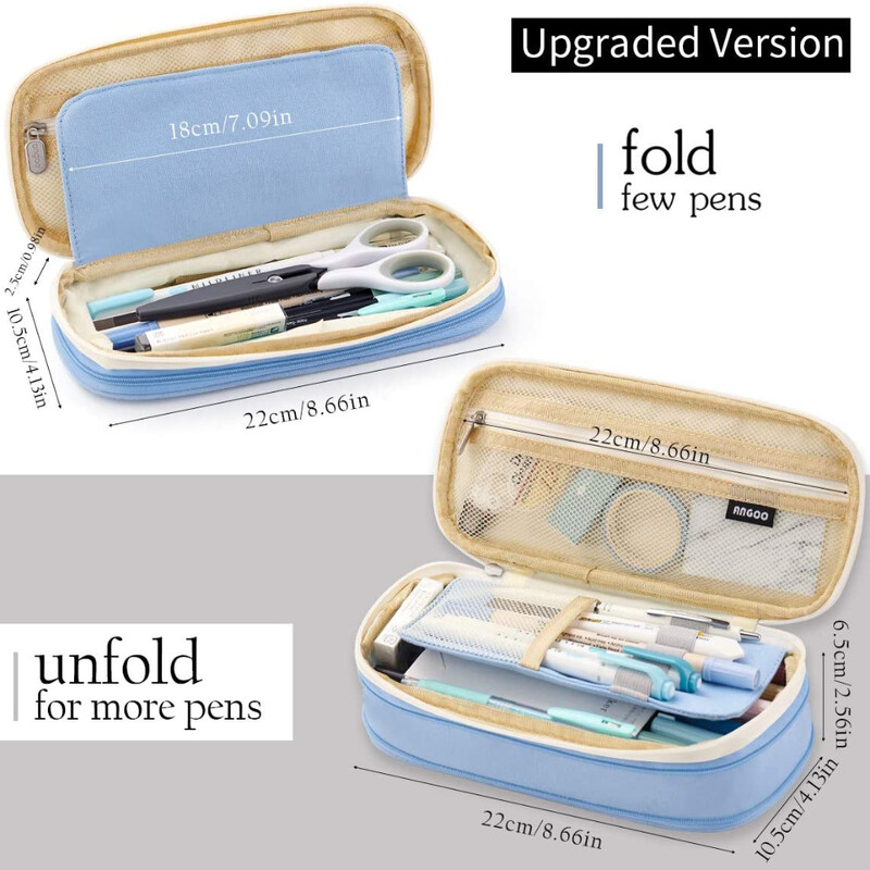 Кавайни калъфи за моливи Чанта за молив с голям капацитет Калъф за държач Кутия за момичета Офис Ученици Органайзер Училищни канцеларски материали