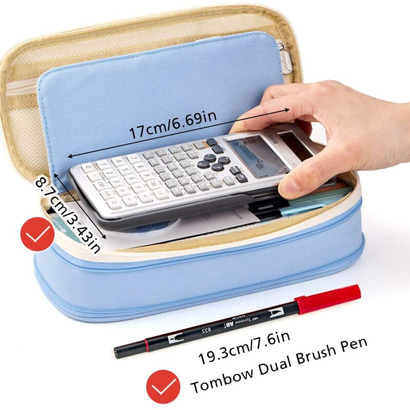 Кавайни калъфи за моливи Чанта за молив с голям капацитет Калъф за държач Кутия за момичета Офис Ученици Органайзер Училищни канцеларски материали