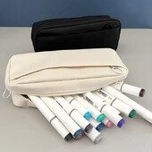 Μαύρη χωρητικότητα μολυβοθήκη Kawaii Cute μολυβοθήκες Φοιτητική θήκη για στυλό Μεγάλα σχολικά είδη επιστολόχαρτου Τσάντες μολυβοθήκης