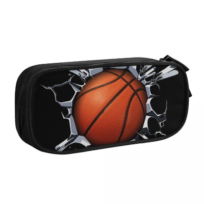 Basketbola zīmulis Pielāgots Kawaii zīmuļu futrālis meitenei zēnam Lielas ietilpības zīmuļu soma maisiņš studentiem kancelejas preces