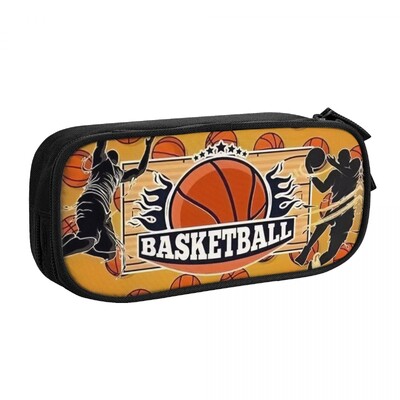 Basketbola zīmulis Pielāgots Kawaii zīmuļu futrālis meitenei zēnam Lielas ietilpības zīmuļu soma maisiņš studentiem kancelejas preces