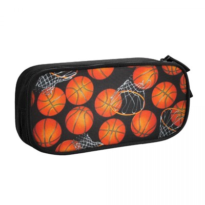 Basketbola zīmulis Pielāgots Kawaii zīmuļu futrālis meitenei zēnam Lielas ietilpības zīmuļu soma maisiņš studentiem kancelejas preces