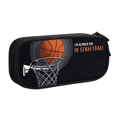 Basketbola zīmulis Pielāgots Kawaii zīmuļu futrālis meitenei zēnam Lielas ietilpības zīmuļu soma maisiņš studentiem kancelejas preces