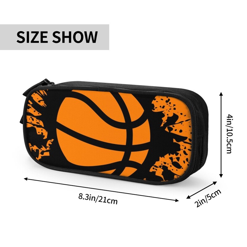 Basketbola zīmulis Pielāgots Kawaii zīmuļu futrālis meitenei zēnam Lielas ietilpības zīmuļu soma maisiņš studentiem kancelejas preces