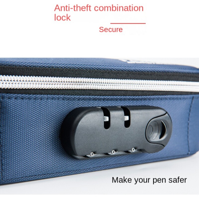 Paroolilukuga pliiatsiümbris, suure mahutavusega pliiatsikarp Vastupidav ühevärviline pliiatsihoidja Kontoritarbed koolitarbed