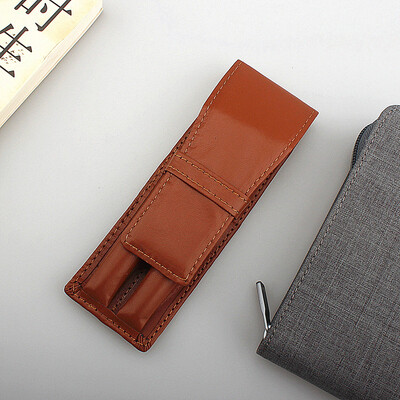 Pehme pliiatsiümbris 2 pesaga hoidikukaitse PU-nahast pliiatsiümbris Kirjutusmaterjalid Säilituskott Kontoritarbed Kingitus