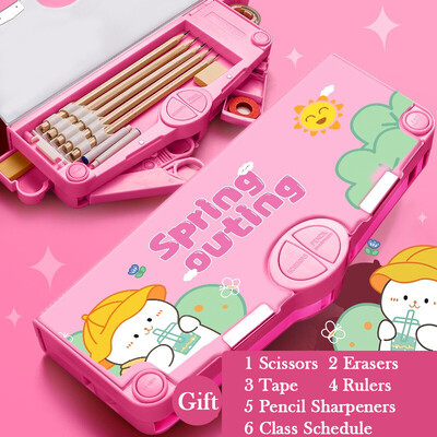 Μολυβοθήκες Kawaii Πολυλειτουργικό χαριτωμένο στυλό κουτί Επιστροφή στο Σχολείο Προμήθειες γραφείου για κορίτσι Ιαπωνική κορεατική τσάντα αποθήκευσης Χαρτικά