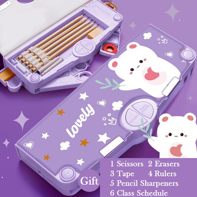 Μολυβοθήκες Kawaii Πολυλειτουργικό χαριτωμένο στυλό κουτί Επιστροφή στο Σχολείο Προμήθειες γραφείου για κορίτσι Ιαπωνική κορεατική τσάντα αποθήκευσης Χαρτικά