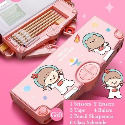 Μολυβοθήκες Kawaii Πολυλειτουργικό χαριτωμένο στυλό κουτί Επιστροφή στο Σχολείο Προμήθειες γραφείου για κορίτσι Ιαπωνική κορεατική τσάντα αποθήκευσης Χαρτικά