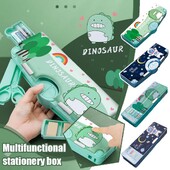 Multifunktsionaalne kirjatarvete kast Põhikooli nööbikapp, hea välimusega pliiatsikarp poistele ja tüdrukutele H8N9