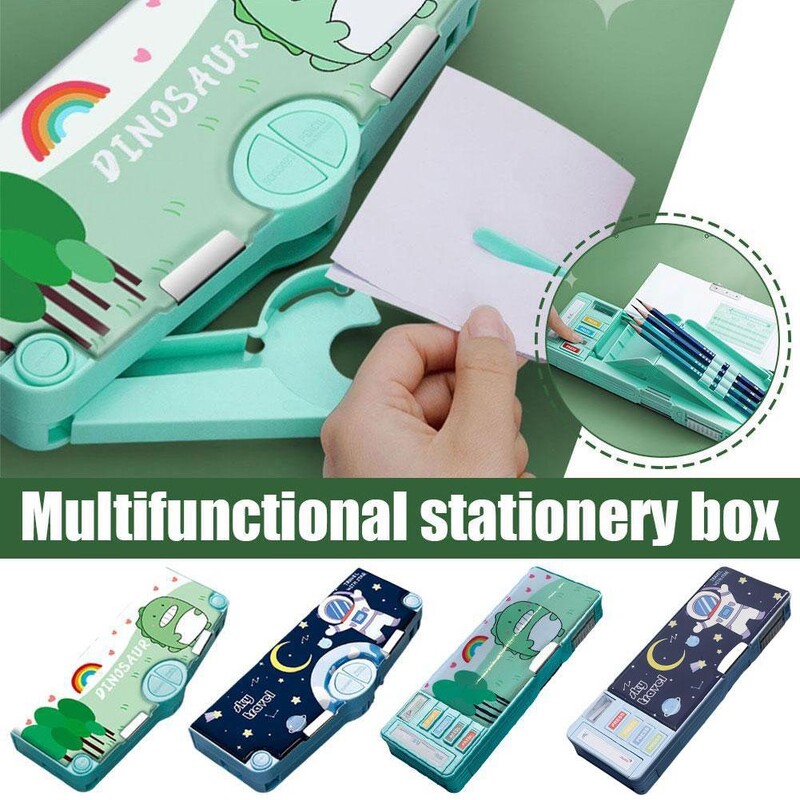 Multifunktsionaalne kirjatarvete kast Põhikooli nööbikapp, hea välimusega pliiatsikarp poistele ja tüdrukutele H8N9