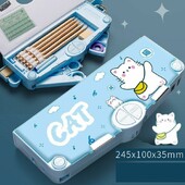 Cutie multifuncțională pentru creion, cutie de papetărie pentru elevi de școală, pentru copii, cutie de depozitare pentru creion, noutate, cutie de creion de mare capacitate, cadou