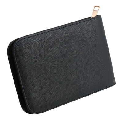 12 pildspalvu pildspalva/rullīšu pildspalva mākslīgās ādas rāvējslēdzējs futrāļa turētājam Jauns D5QC