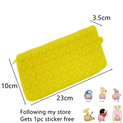 Pretstresa silikona maisiņš Bubble Fidget zīmuļu futrālis Pildspalvu turētājs Sensoriskas spēles Spiedrums Push Bērni Rotaļlietas Biroja kancelejas preču organizators