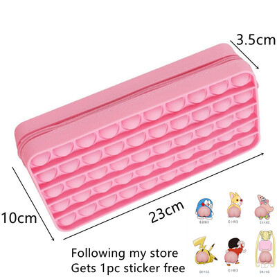 Pretstresa silikona maisiņš Bubble Fidget zīmuļu futrālis Pildspalvu turētājs Sensoriskas spēles Spiedrums Push Bērni Rotaļlietas Biroja kancelejas preču organizators