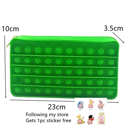 Pretstresa silikona maisiņš Bubble Fidget zīmuļu futrālis Pildspalvu turētājs Sensoriskas spēles Spiedrums Push Bērni Rotaļlietas Biroja kancelejas preču organizators