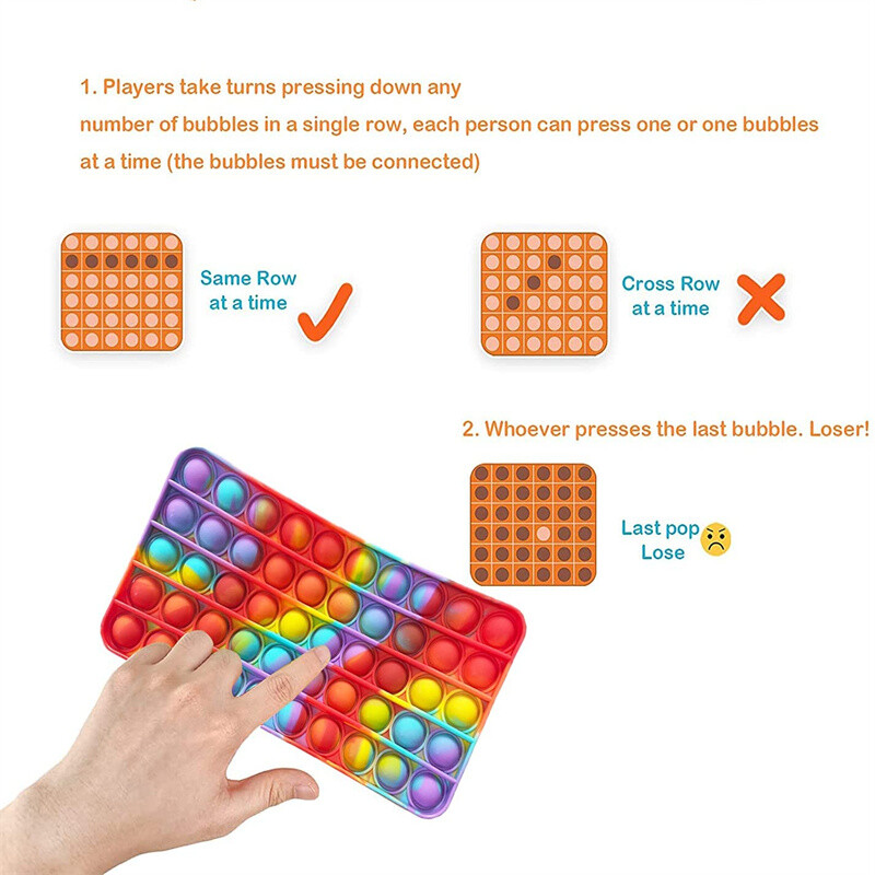 Pretstresa silikona maisiņš Bubble Fidget zīmuļu futrālis Pildspalvu turētājs Sensoriskas spēles Spiedrums Push Bērni Rotaļlietas Biroja kancelejas preču organizators