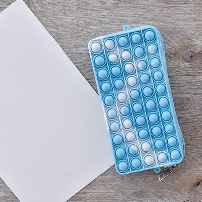 Push Bubble kancelejas piederumu futrālis Pildspalvu kastīte Kosmētika Uzglabāšana Fidget Sensory Stresa Release Pencil Bag Biroja skolas piederumi